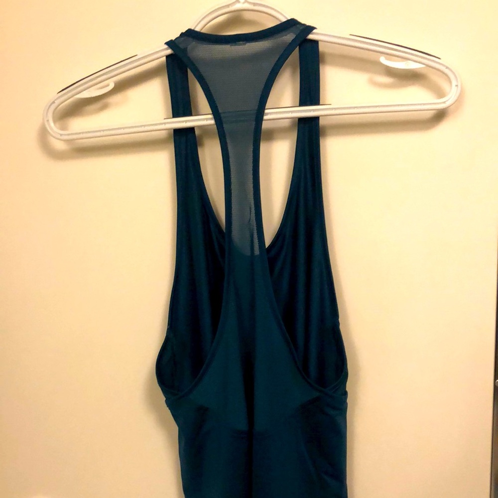 Teal Blue Under Armour racer back workout tank. Size XS